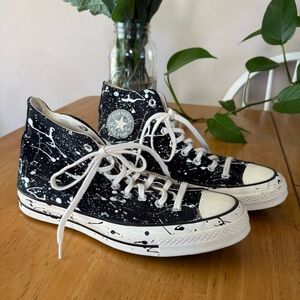 Converse Chuck Taylor All Star 70 Hi Archive Paint Splatter Black White - 10.5